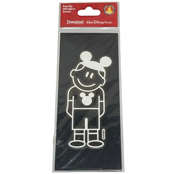 Disney Parks Mickey Mouse Ear Hat Son/Boy Family Vinyl Window Sticker Car Decal - Picture 1 of 2